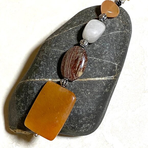 2/20$, Orange Pink Crystal Stone Lucky Charm / Car Rearview Mirror Charm - Picture 8 of 13